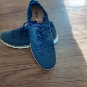Youngjia Blue Men's Oxford Walking Shoes